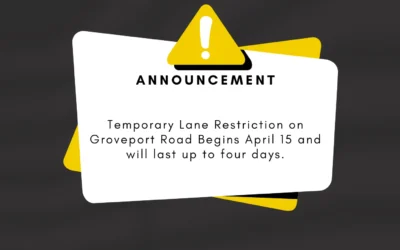 Temporary Lane Restriction on Groveport Road Begins April 15