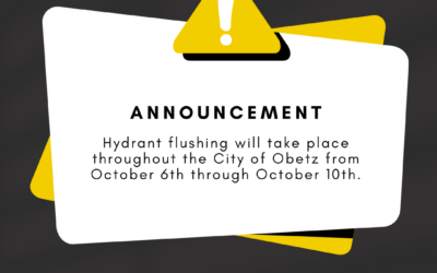 Hydrant Flushing Oct. 6 to Oct. 10